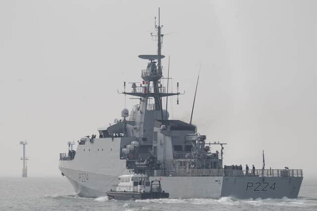 HMS Trent will be operating out of Gibraltar, supporting Nato allies in the Mediterranean and joining international counter piracy operations in the Gulf of Guinea off the coast of West Africa.  Picture: Andrew Matthews/PA Wire