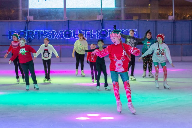 Children dancing on the ice on launch night