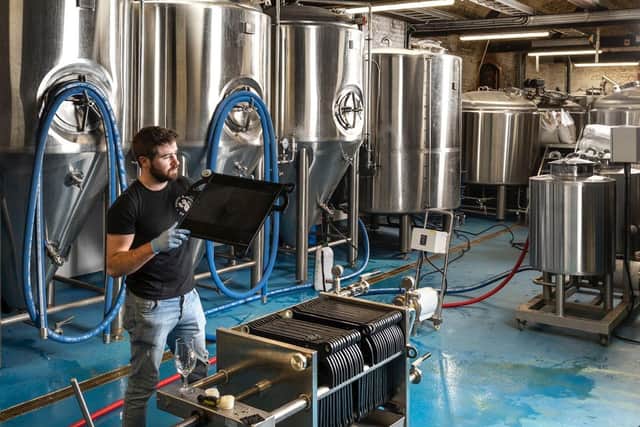 Head brewer Mark Hamblin at work