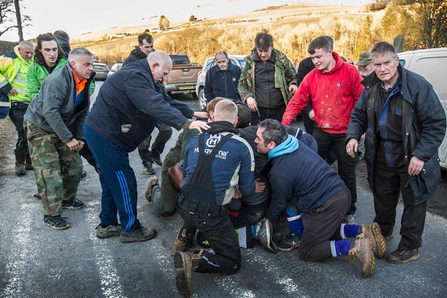 Hand Ba' Veteran and historian Billy Gillies, 79, from Jedburgh, has been in training.