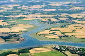 Aerial view of Chichester Harbour