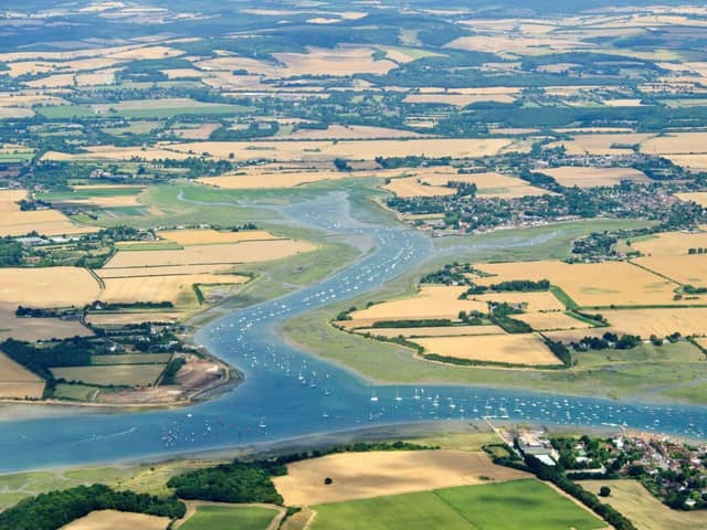 Aerial view of Chichester Harbour