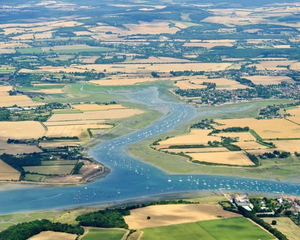 Aerial view of Chichester Harbour