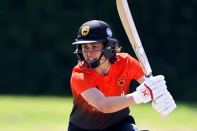 Maia Bouchier starred for the Southern Vipers in their Charlotte Edwards Cup win against the South East stars at Beckenham. Photo by James Chance/Getty Images.