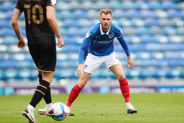 Gaffer for a Day, Wayne Harris, from Fareham, named Tom Naylor as his man of the match against MK Dons. Picture: Joe Pepler