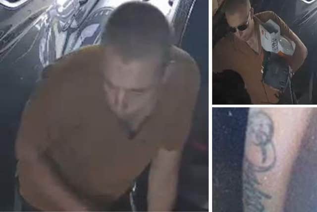 Police have released CCTV images from the garage where £250 worth of tools were taken in Swanwick. Two amazon parcels were stolen from a different house on the same street. Picture: Hampshire police.