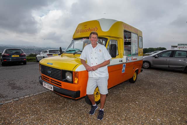 Graham Penrose has been selling ice creams from his van on the main Portsdown Hill car park in Portsmouth for 40 years
Picture: Habibur Rahman