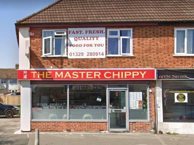 The Master Chippy, at 149 Gosport Road, Fareham was rated four after assessment on June 22, the Food Standards Agency's website shows.