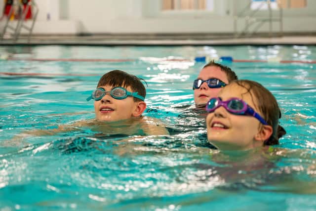 Children swimming
