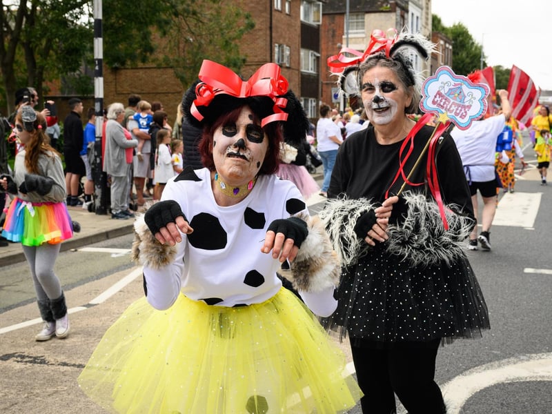 Pictured is: the circus parade.

Picture: Keith Woodland