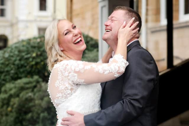 Steve and Leah Fossett's wedding at The Queen's Hotel.
Picture: Naomi Lloyd