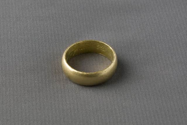 Ernest Cubiss's ring. Picture: Courtesy of Commonwealth War Graves Commission © Orkney Arts, Museums and Heritage