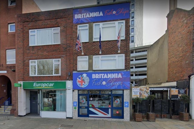 A stone's throw from Portsmouth Historic Dockyard, Britannia Fish and Chips at 7 the Hard has carried a five-out-of-five rating since it was inspected on April 12 2018.