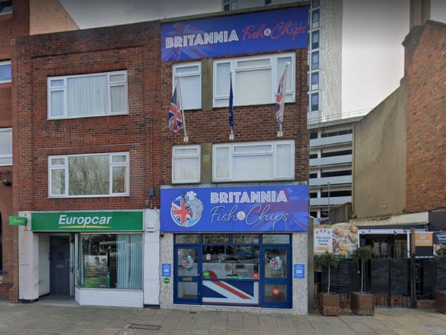A stone's throw from Portsmouth Historic Dockyard, Britannia Fish and Chips at 7 the Hard has carried a five-out-of-five rating since it was inspected on April 12 2018.