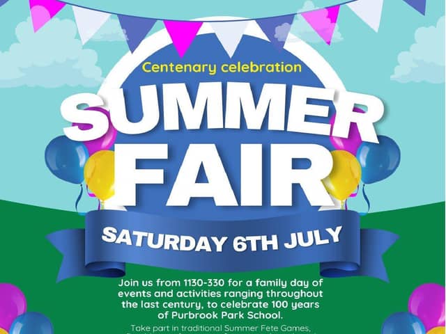 Purbrook Park School Centenary Summer Fayre - Saturday 6th July