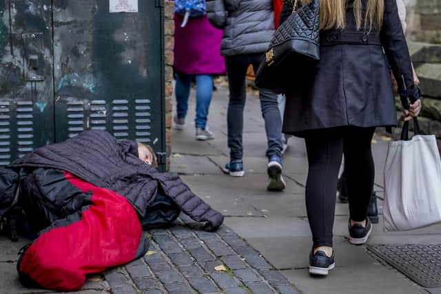Stock homeless rough sleeper