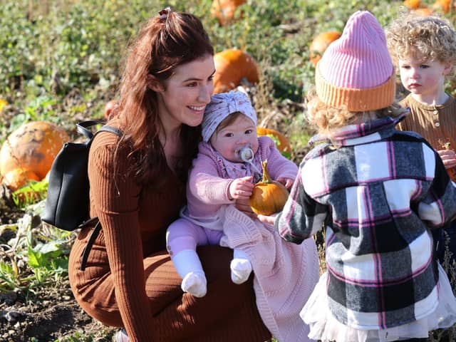 Pictured is Tracey Bull with Sienna, 10 months, and some other children
Picture: Sam Stephenson.