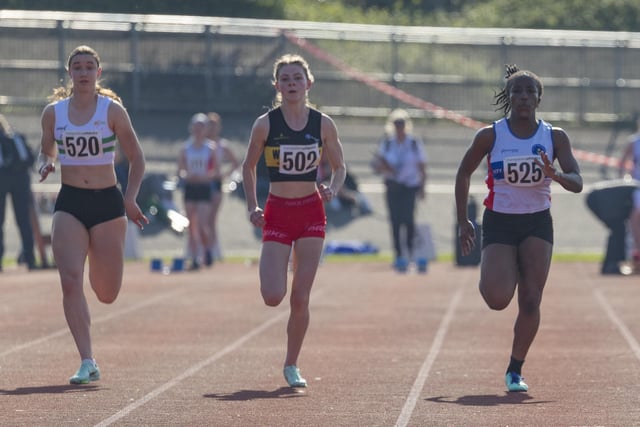 Under-17 women's 100m. Picture by Paul Smith