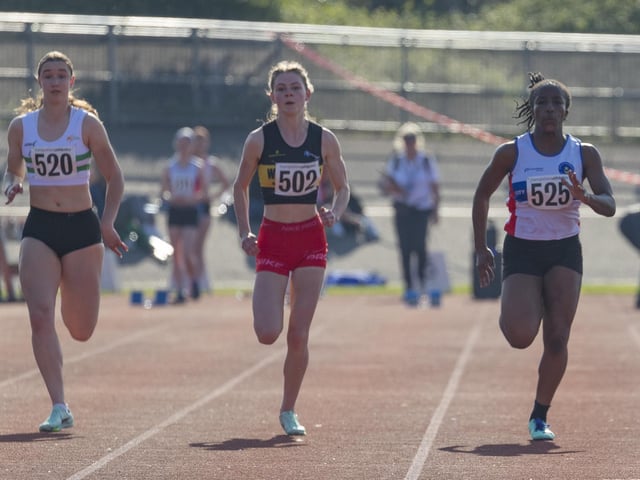 Under-17 women's 100m. Picture by Paul Smith