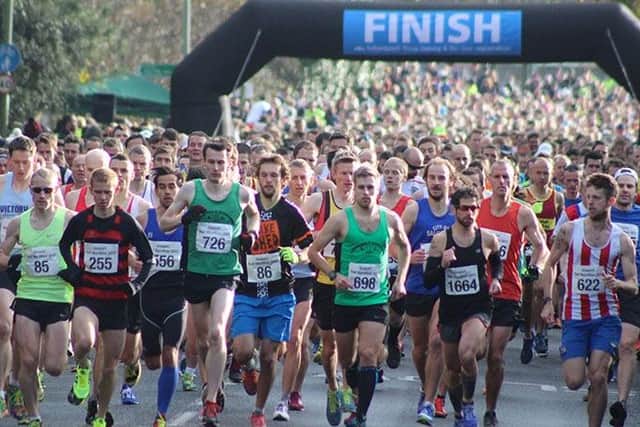 The start of the Gosport Half Marathon
