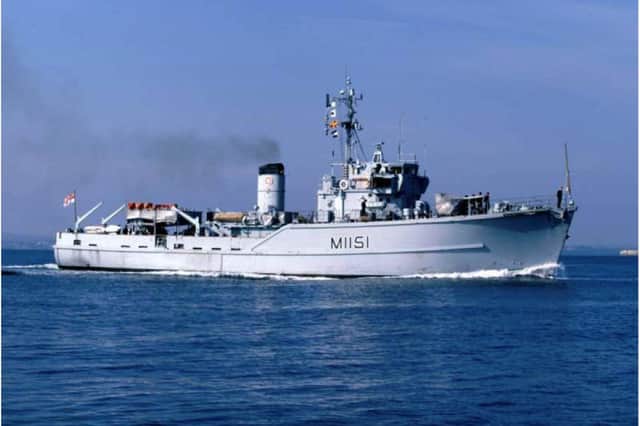 The Ton-class minesweeper HMS Iveston that hosted Bruce Forsyth for his show You Bet in 1970. Picture: Mike Mcbride