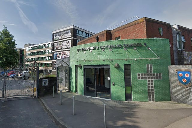 St Edmund's Catholic School is over capacity by 2%. The school has an extra 21 pupils on its roll.