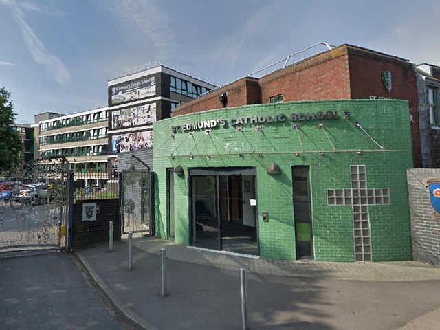 St Edmund's Catholic School is over capacity by 2%. The school has an extra 21 pupils on its roll.