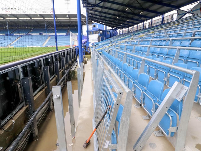 Work continues on the Milton End, which will include safe standing. Picture: Habibur Rahman
