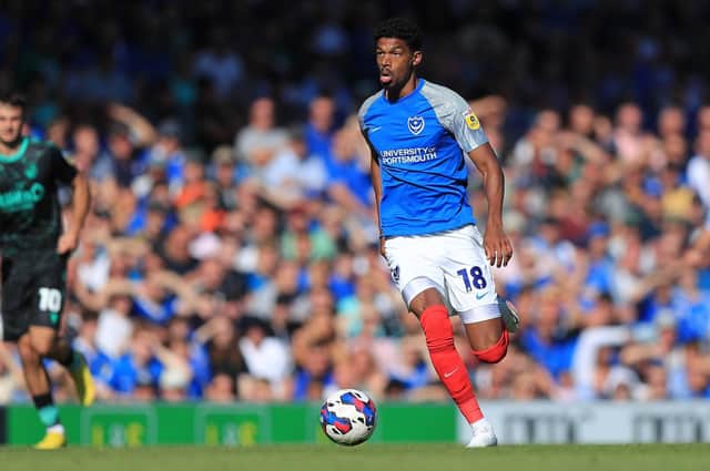 Reeco Hackett believes Pompey currently possess the finest strikeforce of his time at Fratton Park. Picture: Simon Roe/ProSportsImages