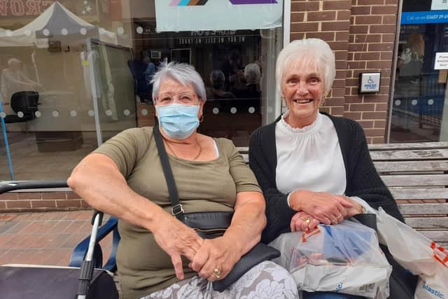 Georgina Anthony from Fratton (left) with her friend Mavis Pafford from Southsea.