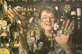 Karen Wiggins with the keyrings.