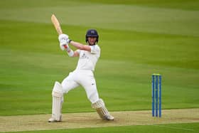 Nick Gubbins struck his first century for Hampshire in only his second innings for the county at Cheltenham. Photo by Alex Davidson/Getty Images.