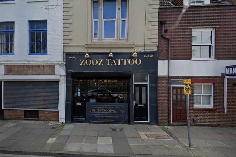 Zooz Tattoo, Portsea, has a rating of 4.9 on Google with 103 reviews.