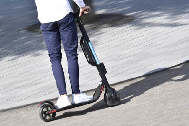 An e-scooter hire trial will launch in Portsmouth next year. Photo by THOMAS KIENZLE/AFP via Getty Images.