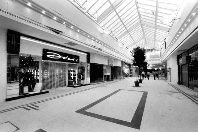 These units, pictured in September 1989, are now occupied by the likes of New Look, Quiz and Deichmann