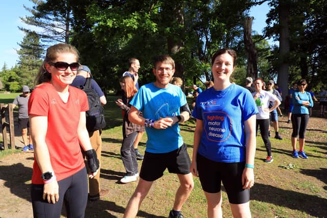 Charlotte Pearson, her brother David Pearson and Jenna Taylor ahead of the 450th Havant parkrun
Picture: Chris Moorhouse