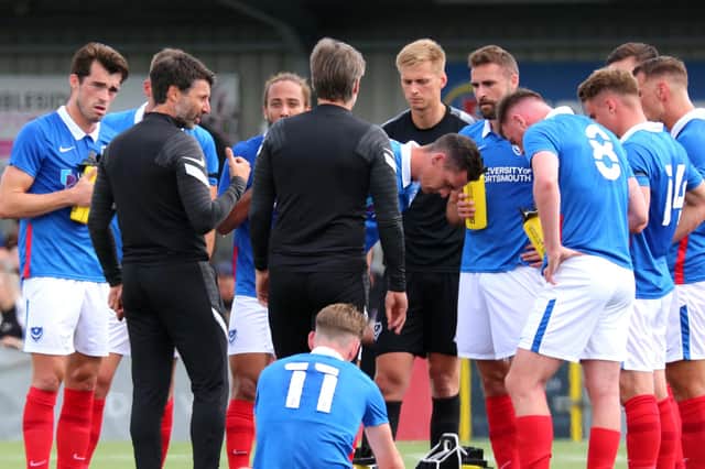Danny Cowley's Pompey take on Bristol City. Picture: Paul Collins