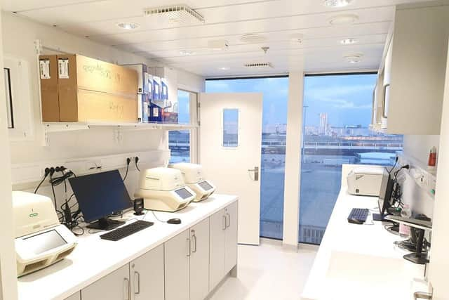 Laboratory testing room on-board the Viking Star.