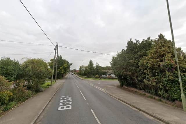 A grey French Bulldog died of its injuries after being hit by a car. The collision happened on the B3354 Botley Road in Horton Heath. Picture: Google Street View.
