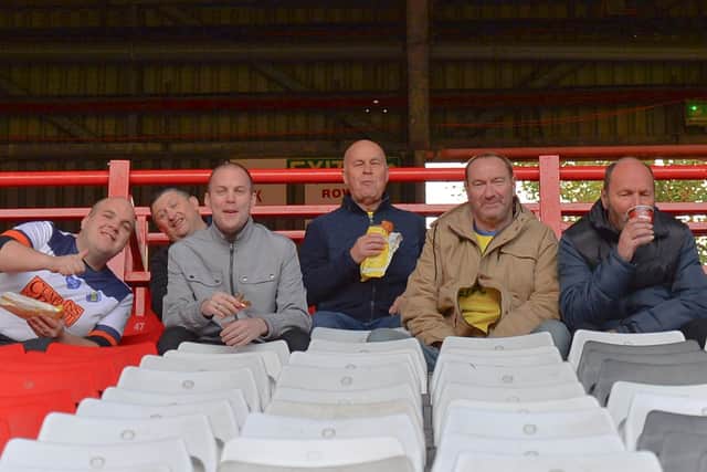 Hawks fans at The Valley. Picture: Martyn White