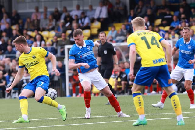 Last weekend's 5-2 victory at the Hawks represents Pompey's most recent friendly following the cancellation of a fixture with Crystal Palace. Picture: Paul Collins