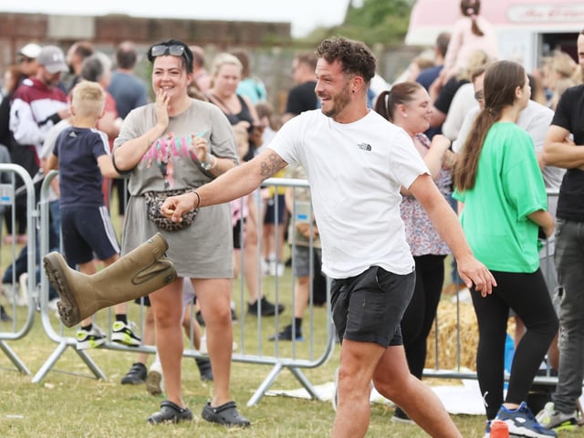 Welly Boot throwing.
Picture: Stuart Martin (220421-7042)