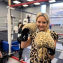 Amanda Martin MP at Artful Dodgers Boxing Club in Cosham supporting their gloves not blades campaign.