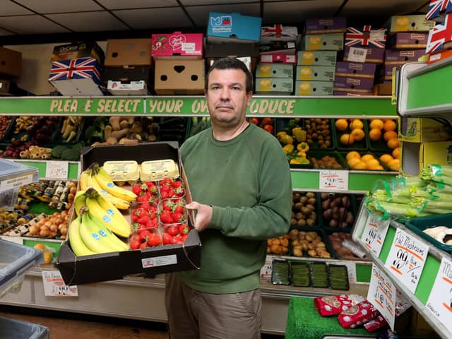 Andrew Price, owner of Wellington Way Greengrocers is pictured in his shop and is speaking out about problems with the street and the amount of closed shops. Picture: Sam Stephenson