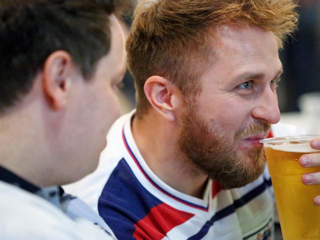 Fans watch Netherlands v England, UEFA Euros 2024 semi-final played in Dortmund, at Village Hotel, Lakeshore Drive, Cosham
Picture: Chris Moorhouse (100724-059)