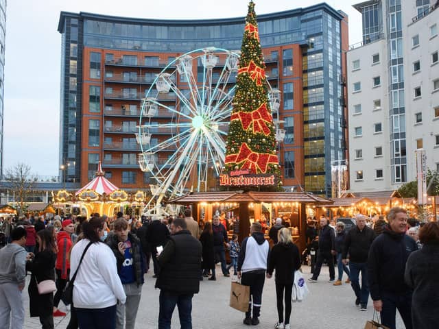 Here is what a trip to Gunwharf Quays' Christmas village looks like. Picture: Keith Woodland (131121-7)