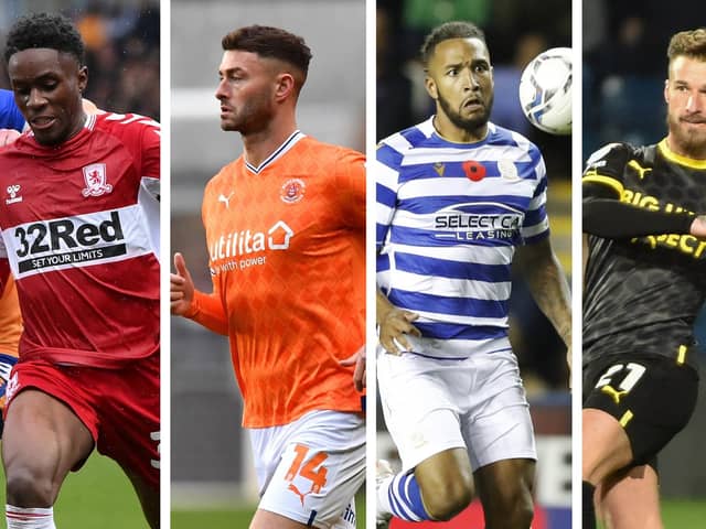 From left to right: Williams Kokolo, Gary Madine, Liam Moore and Joe Bennett are all free agents last with League One clubs.