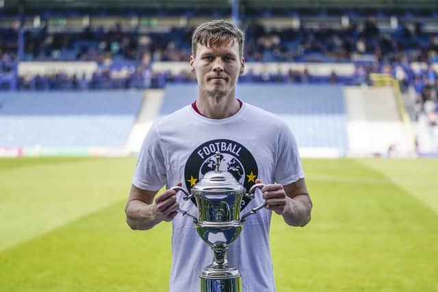 Sean Raggett was presented with The News/Sports Mail Pompey Player of the Season award at the end of last term