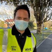 Stephen Morgan outside St James' Hospital.