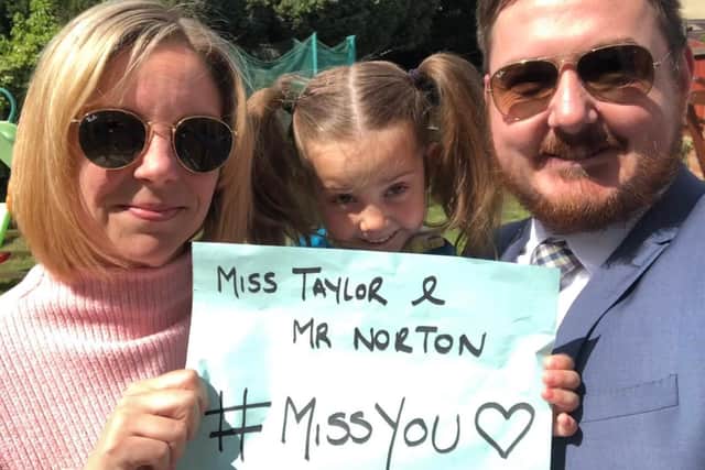 Mayfield School teachers send a message to pupils as part of the school's 'feel good' video.